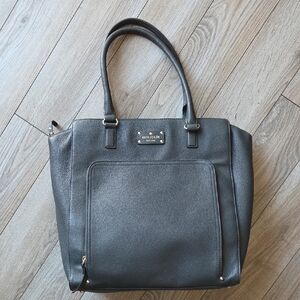 Kate Spade Charcoal Leather Tote